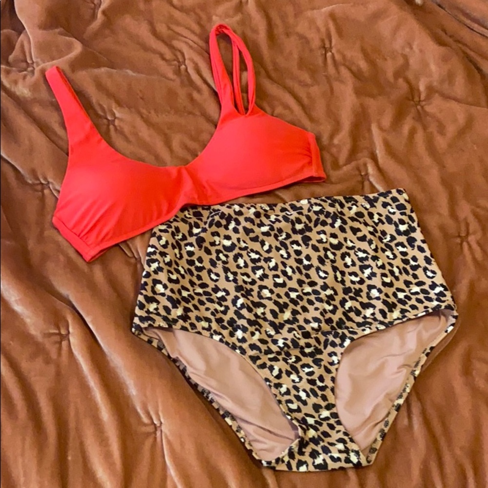 Aerie bikini high waisted leopard S
